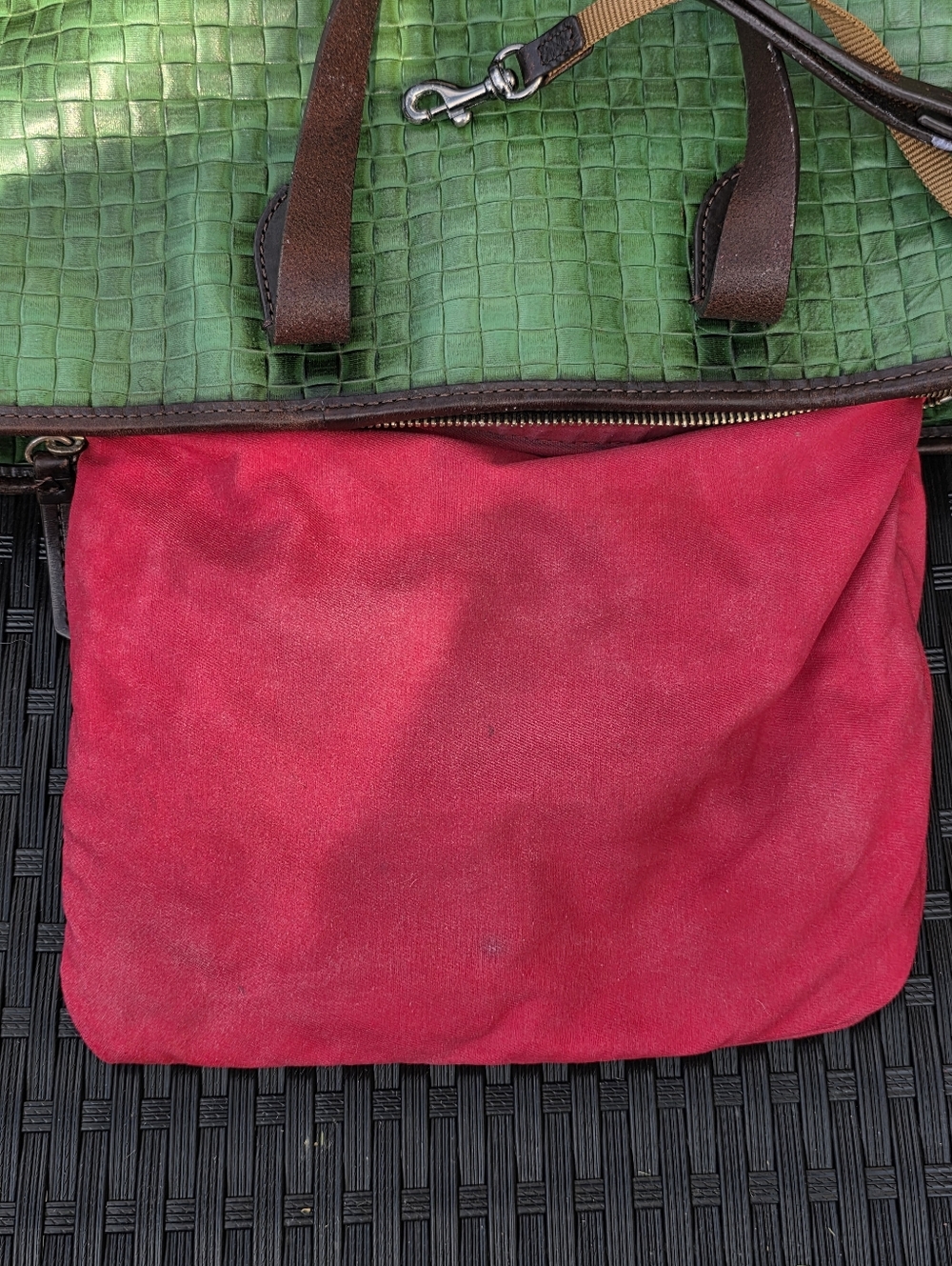 Dooney & Bourke Beguiling Shamrock Green Woven Tote and Matching Large Wristlet - Picture 12 of 16